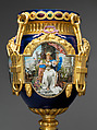 Vase (New World), Decorated by Joseph S. Potter (1822–1904), Porcelain with enameled and gilded decoration, American