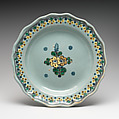 Plate, Tin-glazed earthenware, Mexican