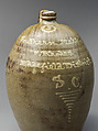 Merchant Jug, Unrecorded  Edgefield District potter (American), Alkaline-glazed stoneware with kaolin slip, American