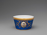 Partial tea set (teapot, sugar bowl, cream pitcher, slop bowl), Union Porcelain Works (1863–1922), Porcelain; allover blue ground with delicate gilded and enamel decoration