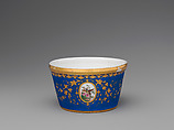 Partial tea set (teapot, sugar bowl, cream pitcher, slop bowl), Union Porcelain Works (1863–1922), Porcelain; allover blue ground with delicate gilded and enamel decoration