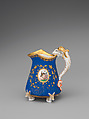 Partial tea set (teapot, sugar bowl, cream pitcher, slop bowl), Union Porcelain Works (1863–1922), Porcelain; allover blue ground with delicate gilded and enamel decoration