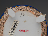 Partial tea set (teapot, sugar bowl, cream pitcher, slop bowl), Union Porcelain Works (1863–1922), Porcelain; allover blue ground with delicate gilded and enamel decoration