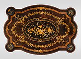 Center table, Gustave Herter (1830–1898), Rosewood, rosewood veneer, maple, burled wood, ash (secondary wood), brass, and scagliola, American