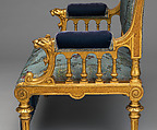 Armchair, Herter Brothers (German, active New York, 1864–1906), Gilded wood (probably cherry, maple or ash), modern upholstery with original underupholstery materials, American