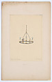 Design for chandelier, Louis C. Tiffany (American, New York 1848–1933 New York), Graphite and colored pencil on tissue paper mounted on heavy paper, American