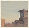 Rooftops, Brooklyn, Fidelia Bridges  American, Watercolor and gouache on tan hot-pressed wove paper, American