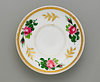 Cup and Saucer, Tucker Factory (1826–1838), Porcelain, American
