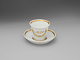 Cup and Saucer, Tucker Factory (1826–1838), Porcelain, American