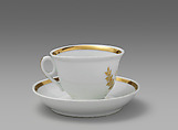 Cup and Saucer, Tucker Factory (1826–1838), Porcelain, American
