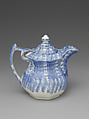 Hot milk pot, American Pottery Manufacturing Company (1833–ca. 1854), White glazed pottery with blue spatter, American