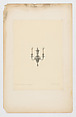 Design for sconce, Louis C. Tiffany (American, New York 1848–1933 New York), Graphite and colored pencil drawing on tissue paper pasted on heavy paper., American