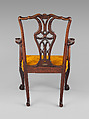 Armchair, Mahogany, red oak, sweet gum, ash; upholstery (modern), American
