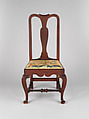 Side Chair, Painted maple, pine; crewel wool, linen, American