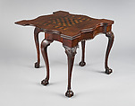 Card and backgammon table, Mahogany, mahogany veneer, rosewood and satinwood inlays, beech, yellow poplar, American