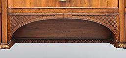 Writing Table, Mahogany, sweet gum, yellow pine, Atlantic white cedar, yellow poplar; brass, American