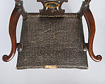Masonic Armchair, Painted mahogany, maple; horsehair, linen, upholstery foundation (original), American