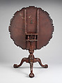 Tilt-Top Table, Mahogany; brass, iron, American