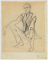 Paul Helleu, John Singer Sargent (American, Florence 1856–1925 London), Graphite on off-white paper board, American