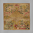 Sampler, Anna Huntington (American, 1791–1819), Silk embroidery on linen, American