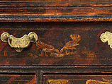 Chest of Drawers, Japanned maple, japanned white pine, white pine; brass, American