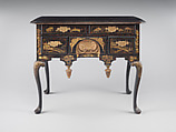 Dressing table, Japanned maple, japanned white pine, white pine, japanned birch; brass, American