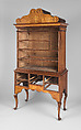 High Chest of Drawers, Walnut , white pine, burl walnut veneers, mahogany; brass, American