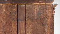 High Chest of Drawers, Walnut , white pine, burl walnut veneers, mahogany; brass, American