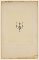 Design for sconce, Louis C. Tiffany (American, New York 1848–1933 New York), Crayon and graphite on tissue mounted on board., American