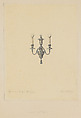 Design for sconce, Louis C. Tiffany (American, New York 1848–1933 New York), Crayon and graphite on tissue mounted on board., American