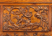 High chest of drawers, Mahogany, mahogany veneer, yellow pine, yellow poplar, northern white cedar; brass, American