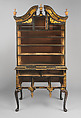 High chest of drawers, Japanned maple, japanned white pine, white pine, japanned birch; brass, American