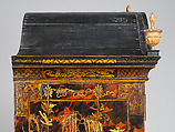 High chest of drawers, Japanned maple, japanned white pine, white pine, japanned birch; brass, American