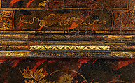 High chest of drawers, Japanned maple, japanned white pine, white pine, japanned birch; brass, American