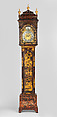 Tall Clock, Joseph Ward (active ca. 1740–60), Japanned white pine; brass, iron, glass, American