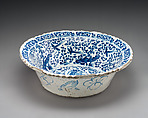 Basin, Attributed to Damián Hernández (Mexican, active 1607–70), Tin-glazed earthenware, Mexican