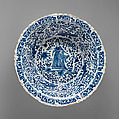 Basin, Attributed to Damián Hernández (Mexican, active 1607–70), Tin-glazed earthenware, Mexican