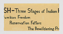 Three Stages of Indian History: Pre-Columbian Freedom, Reservation Fetters, the Bewildering Present, Mary Sully (Dakota, 1896–1963), Colored pencil, pastel crayon, ink, and graphite on paper, Dakota