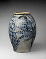 Attributed to David Jarbour (American, ca. 1780–1794), Stoneware with cobalt decoration