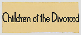Children of the Divorced, Mary Sully (Dakota, 1896–1963), Colored pencil, wax crayon, ink, and graphite on paper, Dakota