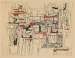 Construction in Fantasy, George Morrison  Native American, Watercolor and ink on paper