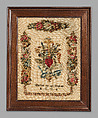 Sampler, Unknown , from the Roman Catholic Orphan Asylum, New York City, Wool and silk embroidery on linen, American