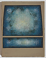 Design for ceiling of Hershey Theater, Hershey, Pennsylvania, Louis C. Tiffany (American, New York 1848–1933 New York), Watercolor, gouache, aluminum paint and bronze powder metallic ink on artist board with original shaped window mat, American