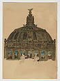 Design for the central dome of the Palacio de Bellas Artes, Mexico City, Louis C. Tiffany (American, New York 1848–1933 New York), Watercolor, gouache, brown and black ink, and graphite on board, American