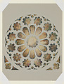 Design for a rose window, Louis C. Tiffany (American, New York 1848–1933 New York), Watercolor, gouache, and graphite on cut white wove paper trimmed into shapes, American