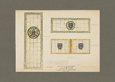Leaded glass lights for Mr. Willis Vernon Cole, Shore Acres, New York, Louis C. Tiffany (American, New York 1848–1933 New York), Watercolor and graphite on paper mounted on board., American