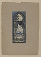 Design for River of Life window, Ogden Memorial, First Presbytarian Church, Brooklyn, New York, Louis C. Tiffany (American, New York 1848–1933 New York), Black ink, wash and opaque white on gelatin silver photograph mounted on paper board, American