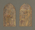 Design for double window, Louis C. Tiffany (American, New York 1848–1933 New York), Watercolor and gouache on paper mounted on original matt board, American