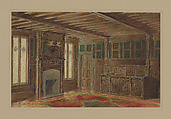 Design for dining room, residence of A.H. Mitchell Esq., Louis C. Tiffany (American, New York 1848–1933 New York), Watercolor and graphite on board, American