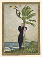 Henry McBride on Winslow Homer, Florine Stettheimer  American, Gouache over graphite on half-tone relief print on paper with strips of gold-toned paper adhered around perimeter, American